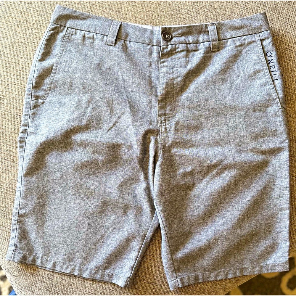 O'Neill Cavalier Men's Shorts Size 34 Blue Gray Heather Polyester Viscose